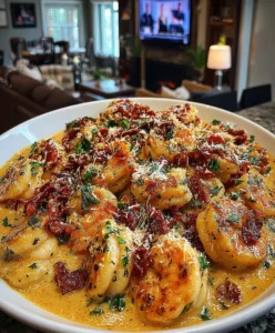 Creamy Tuscan Shrimp with Sun-Dried Tomato Parmesan Sauce