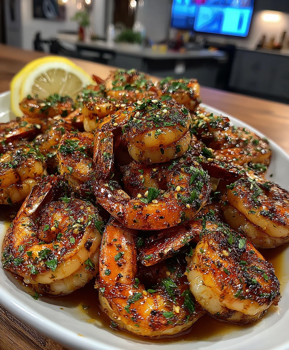 Grilled Shrimp with Olive Oil, Smoked Paprika, Garlic, and Lemon