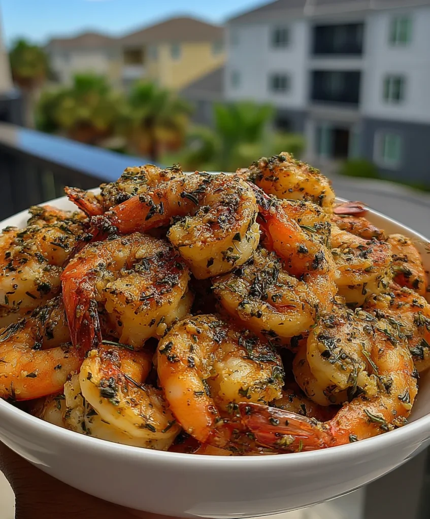 Herb Roasted Shrimp with Rosemary, Thyme, and Crushed Garlic