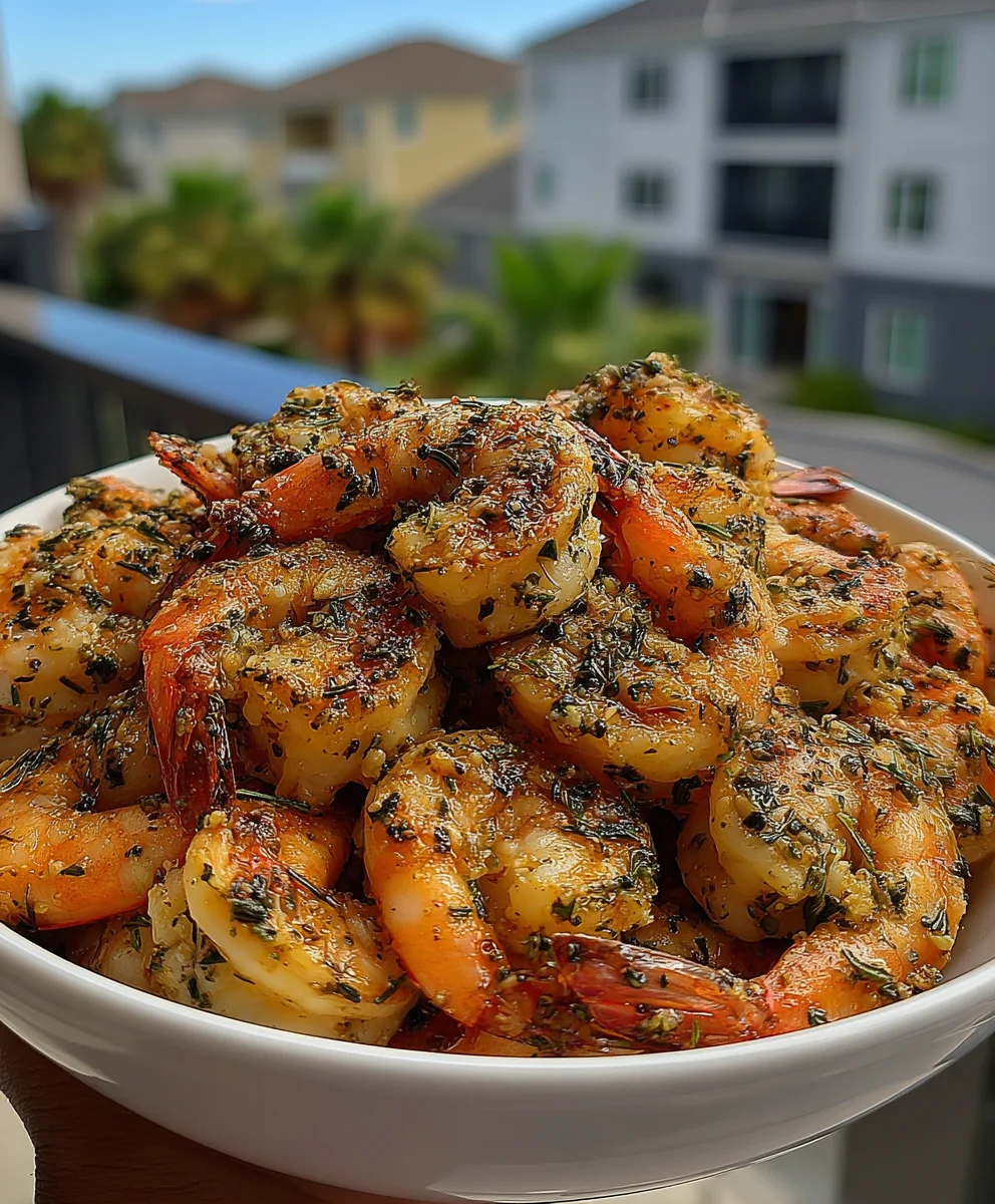 Herb Roasted Shrimp with Rosemary, Thyme, and Crushed Garlic