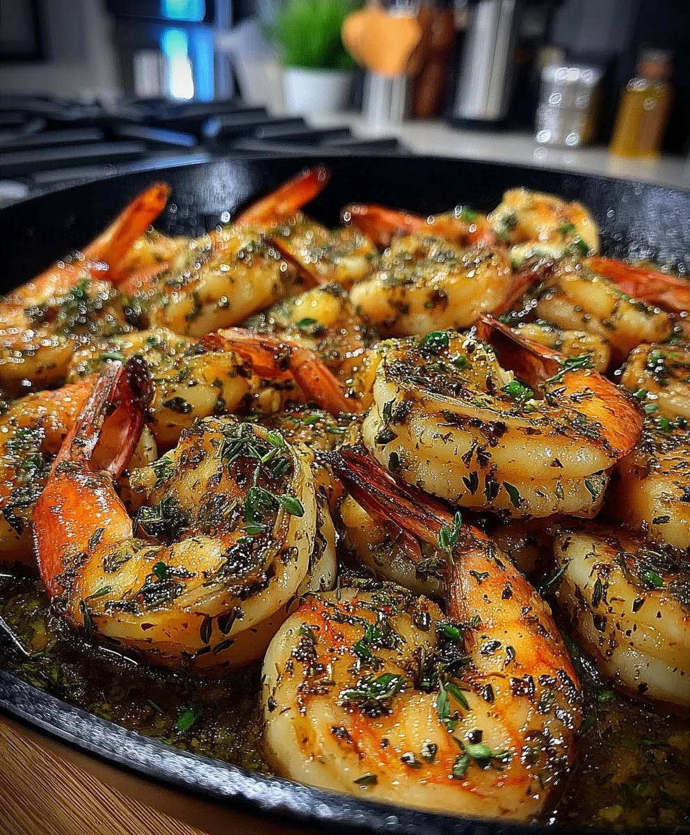 Herb-Roasted Shrimp with Thyme, Rosemary, and Garlic Olive Oil