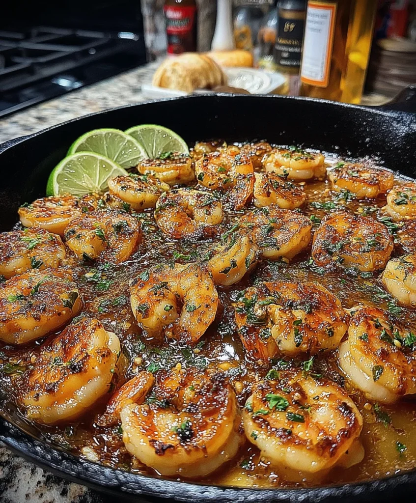 Honey Lime Shrimp Skillet with Garlic, Paprika, and Warm Spices