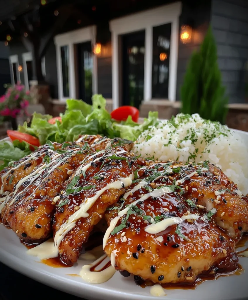 Honey Sriracha Glazed Chicken with Zesty Lime Crema