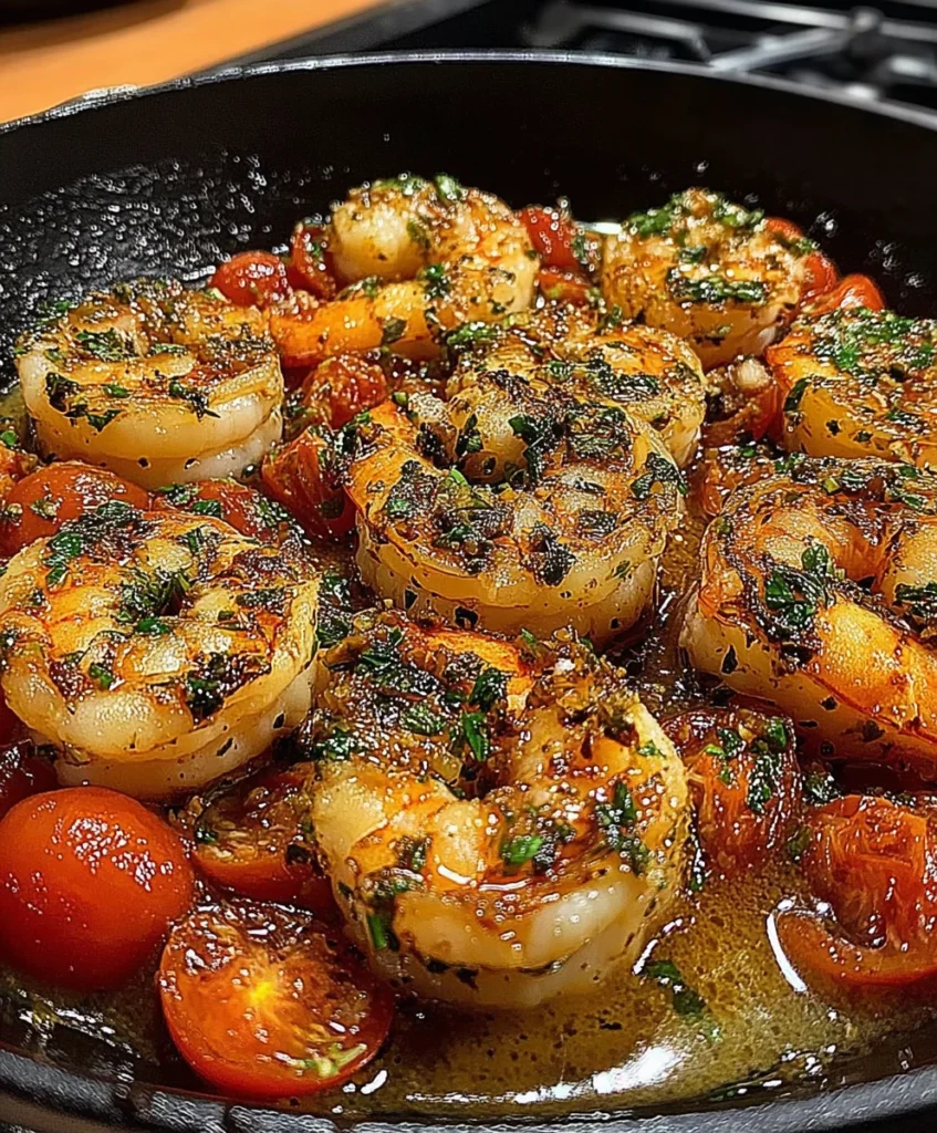 Mediterranean Shrimp with Oregano, Crushed Tomatoes, and Olive Oil