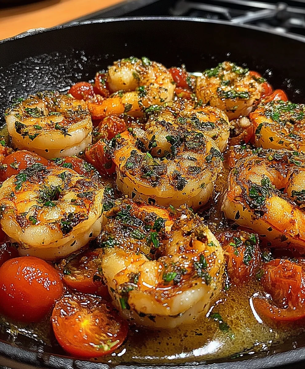 Mediterranean Shrimp with Oregano, Crushed Tomatoes, and Olive Oil