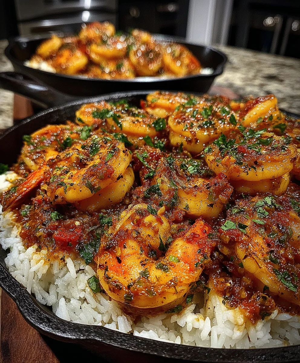 Rich Tomato Masala Shrimp with Turmeric and Greek Yogurt