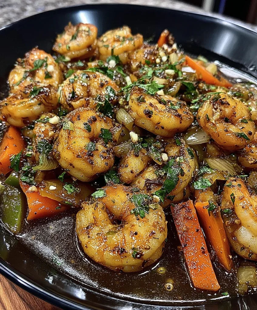Shrimp Stir-Fry with Bell Peppers, Ginger, Garlic, and Soy Sauce
