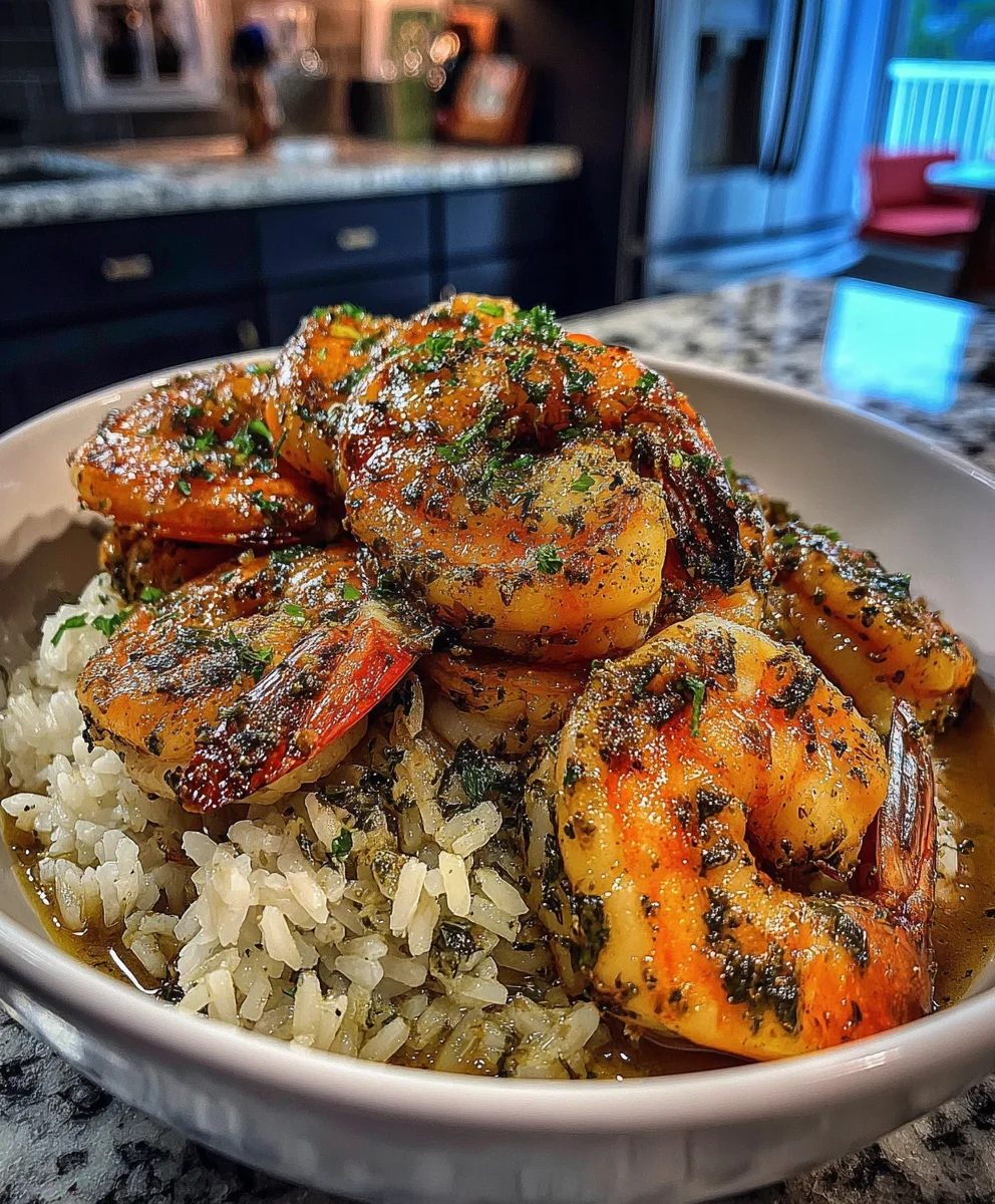 Spicy Cajun Shrimp with Paprika, Cayenne, and Herb Rice