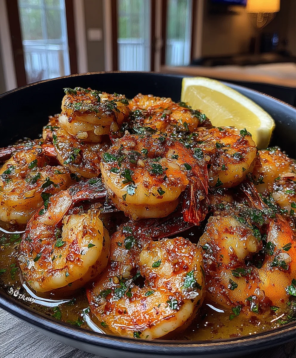 Spicy Paprika Shrimp with Garlic Butter, Lemon Juice, and Fresh Parsley