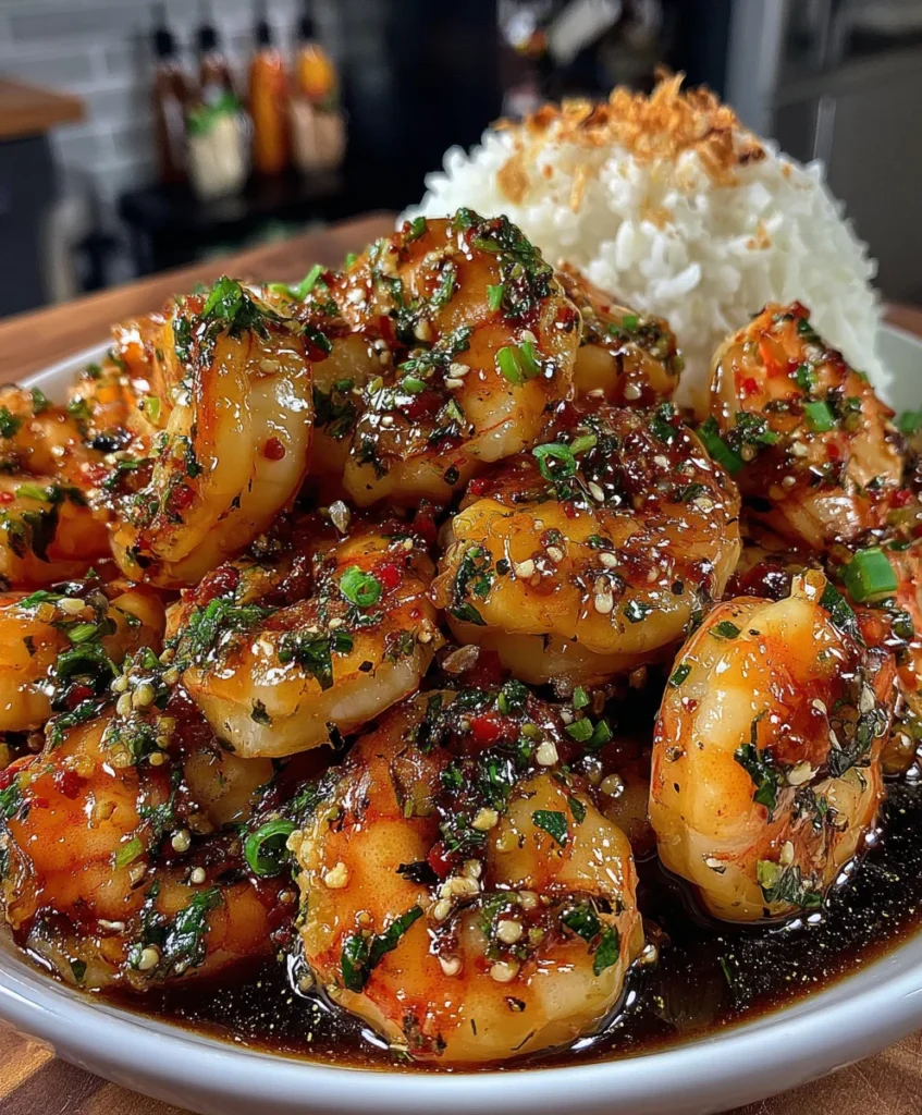 Sweet Chili Shrimp with Soy Sauce, Ginger, and Toasted Garlic