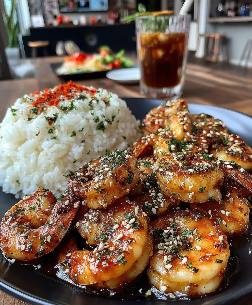Teriyaki Shrimp with Brown Sugar, Soy Sauce, and Toasted Sesame Oil