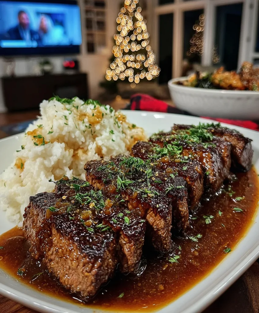 Garlic Butter Steak with Deep Flavor Savory Brown Sauce