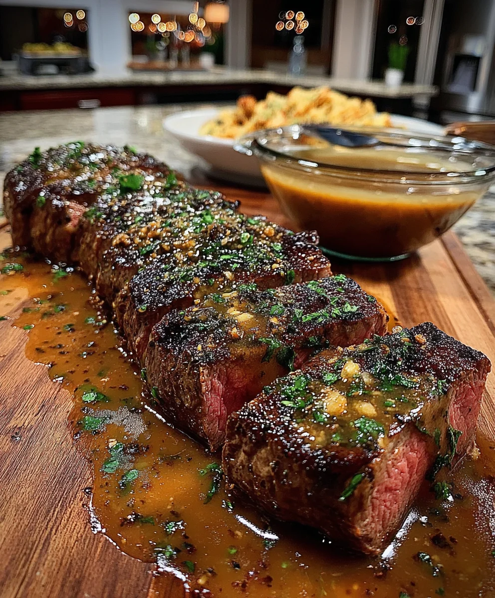 Pan-Cooked Garlic Butter Steak with Savory Gravy Sauce