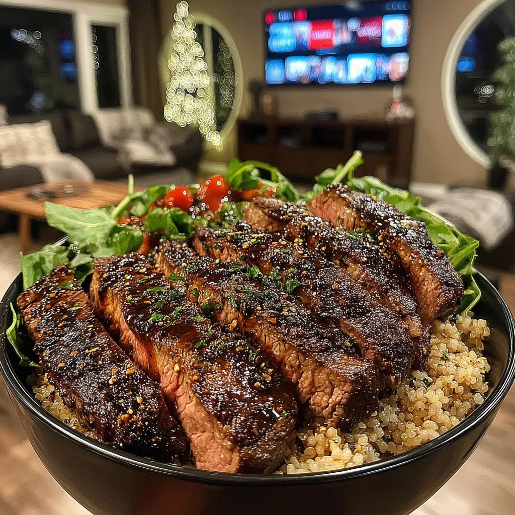 Chipotle and Toasted Cumin-Crusted Ribeye with Cilantro-Lime Infused Oil