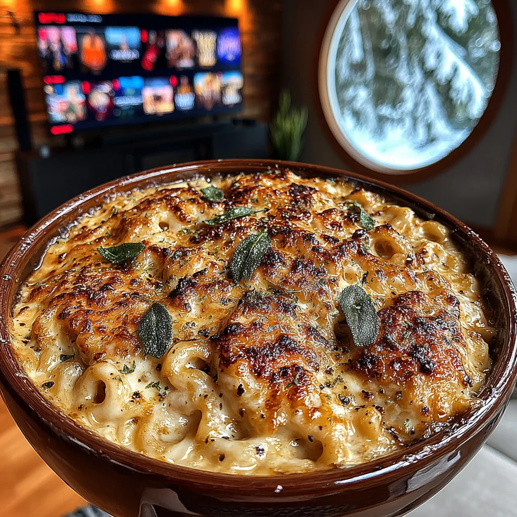 Creamy Butternut Squash Parmesan Smothered Chicken with Fried Sage