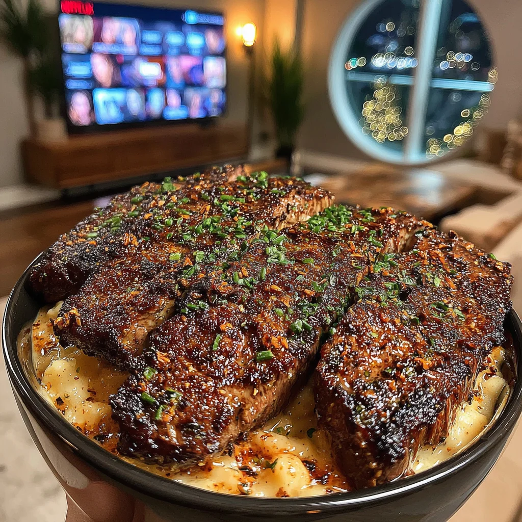 Crispy Garlic and Oregano-Crusted Flat Iron with Sundried Tomato Compound Butter