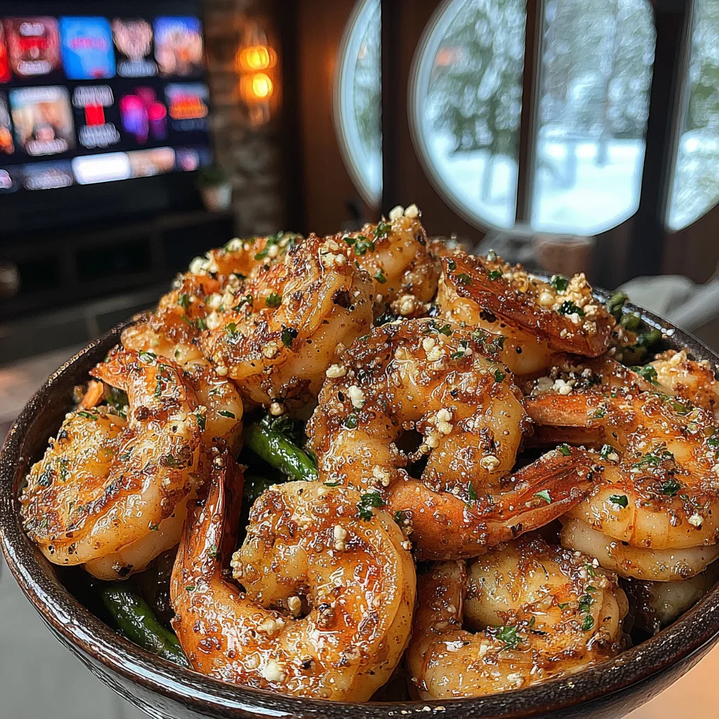 Lemon Herb Roasted Shrimp with Asparagus and Crumbled Feta