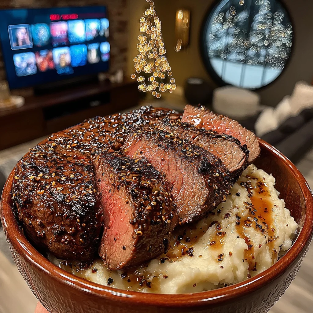 Ras el Hanout-Crusted Filet Mignon with Whipped Honey-Ginger Butter