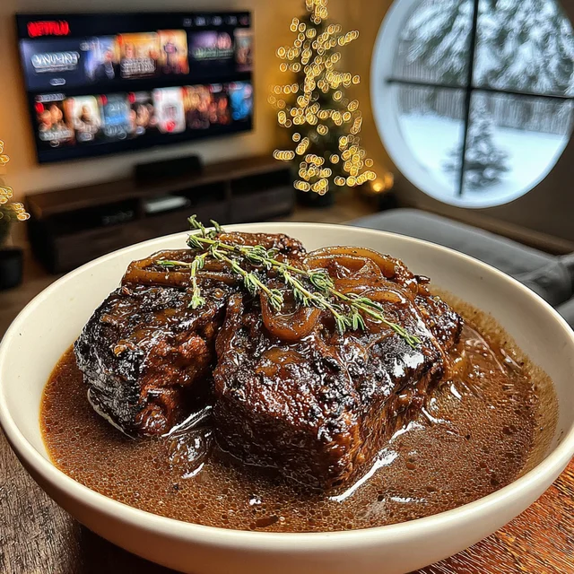 Slow-Braised Beef Steak with Caramelized Onion Gravy
