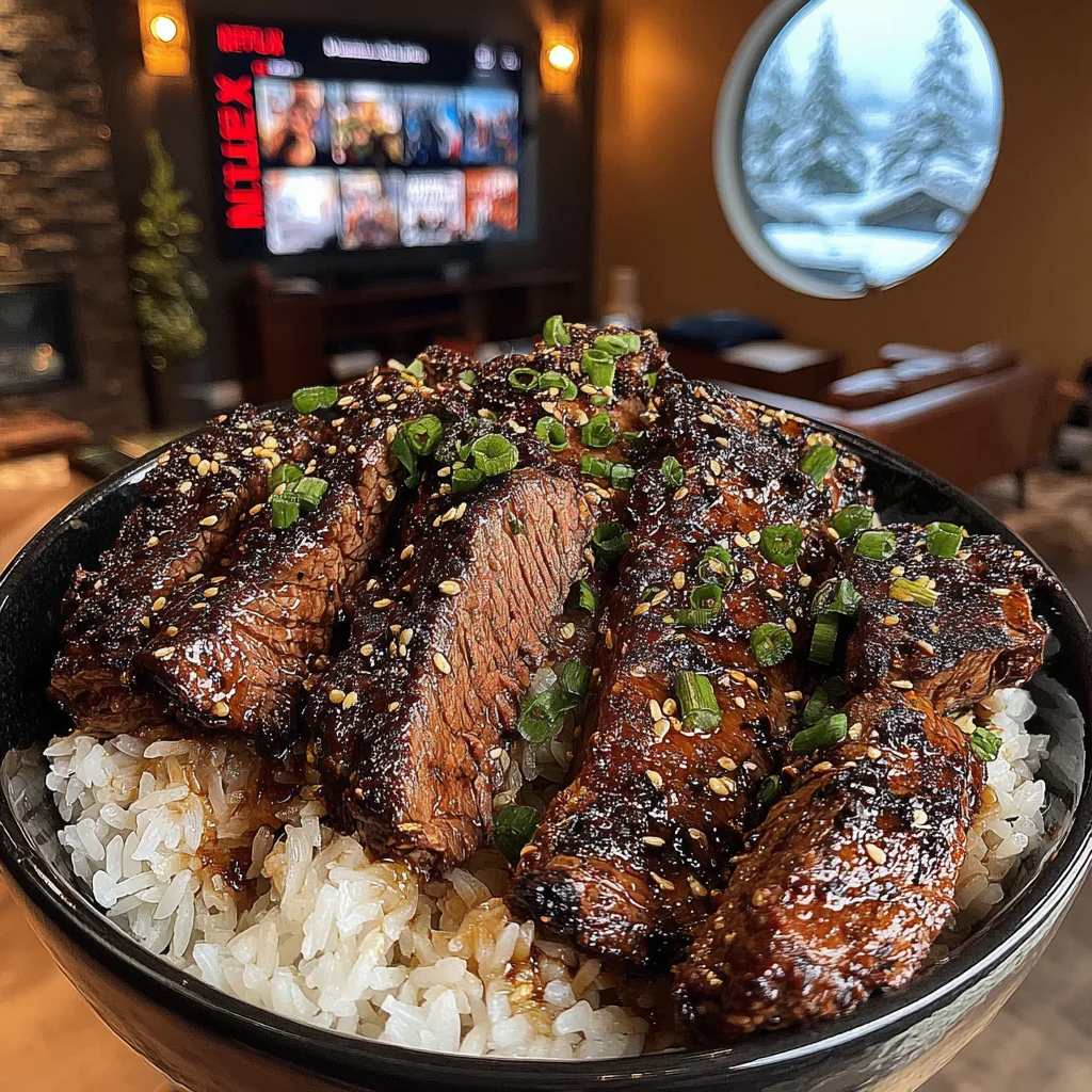 Toasted Sesame and Scallion-Crusted Hanger Steak with Ginger-Miso Compound Butter