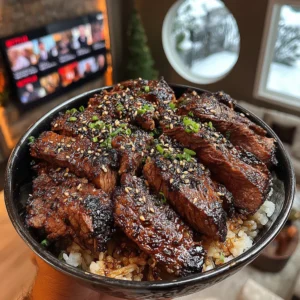 Toasted Sesame and Sichuan Peppercorn-Crusted Hanger Steak with Scallion-Ginger Infusion