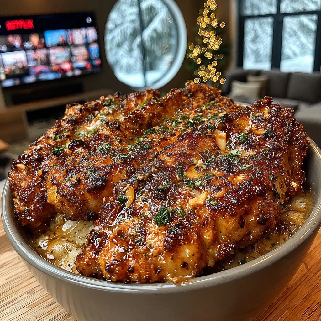Zesty Dijon and Honey Parmesan Smothered Chicken with Toasted Almonds