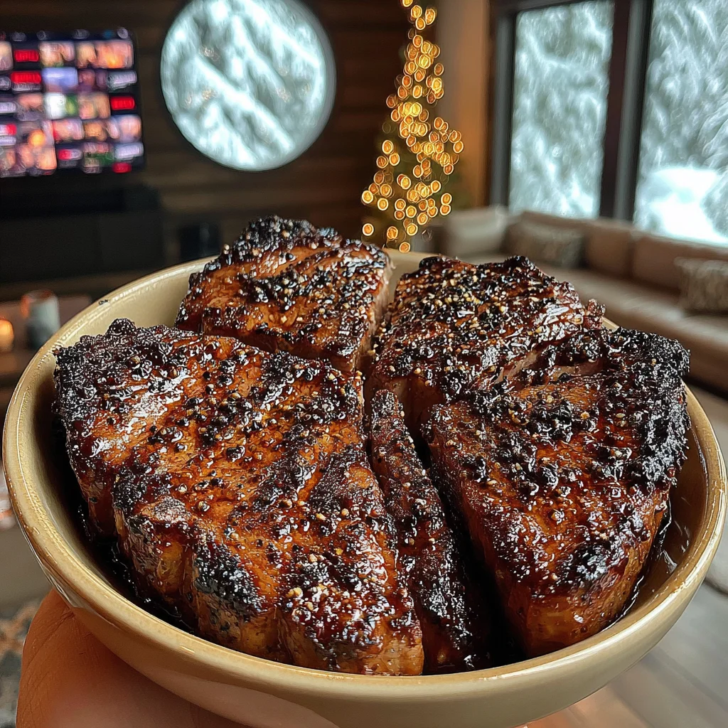 Smoked Cumin and Tangerine-Crusted Porterhouse with Chili-Honey Butter