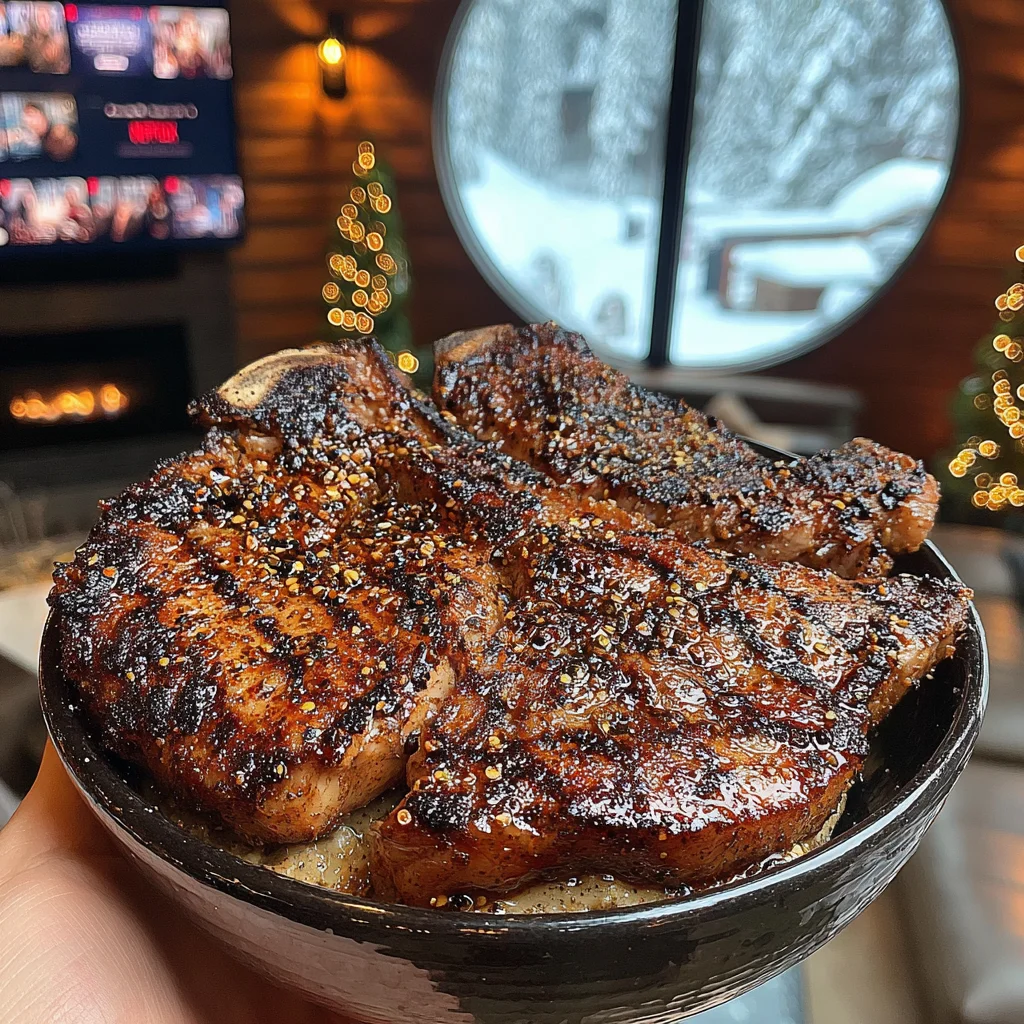 Smoked Paprika and Oregano-Crusted Porterhouse with Chili-Lime Butter