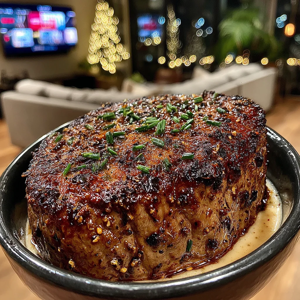Toasted Caraway and Meyer Lemon-Crusted Filet Mignon with Horseradish-Chive Butter