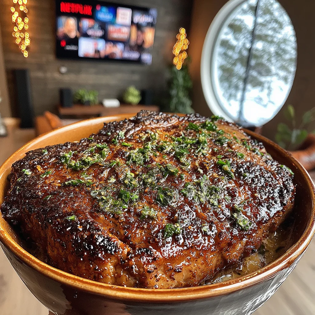 Toasted Coriander and Yuzu-Crusted Ribeye with a Wasabi-Parsley Compound Butter
