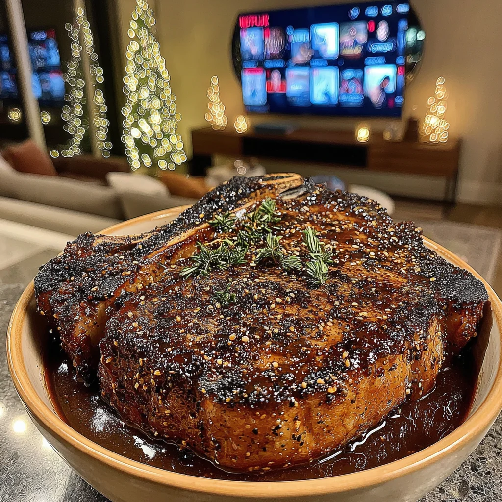 Toasted Cumin and Aleppo Pepper-Crusted Flat Iron with Blackberry-Honey Reduction