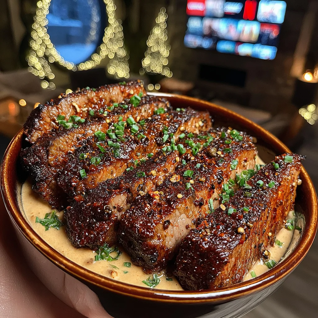 Smoked Paprika and Oregano-Crusted Strip Steak with a Charred Red Pepper and Chive Butter