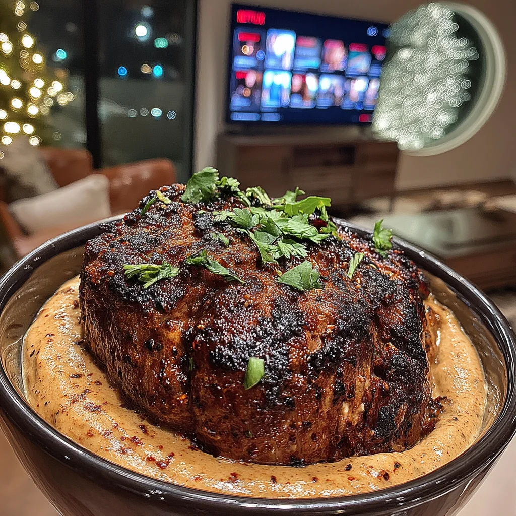 Charred Poblano and Coriander-Crusted Filet Mignon with Smoked Paprika Compound Butter