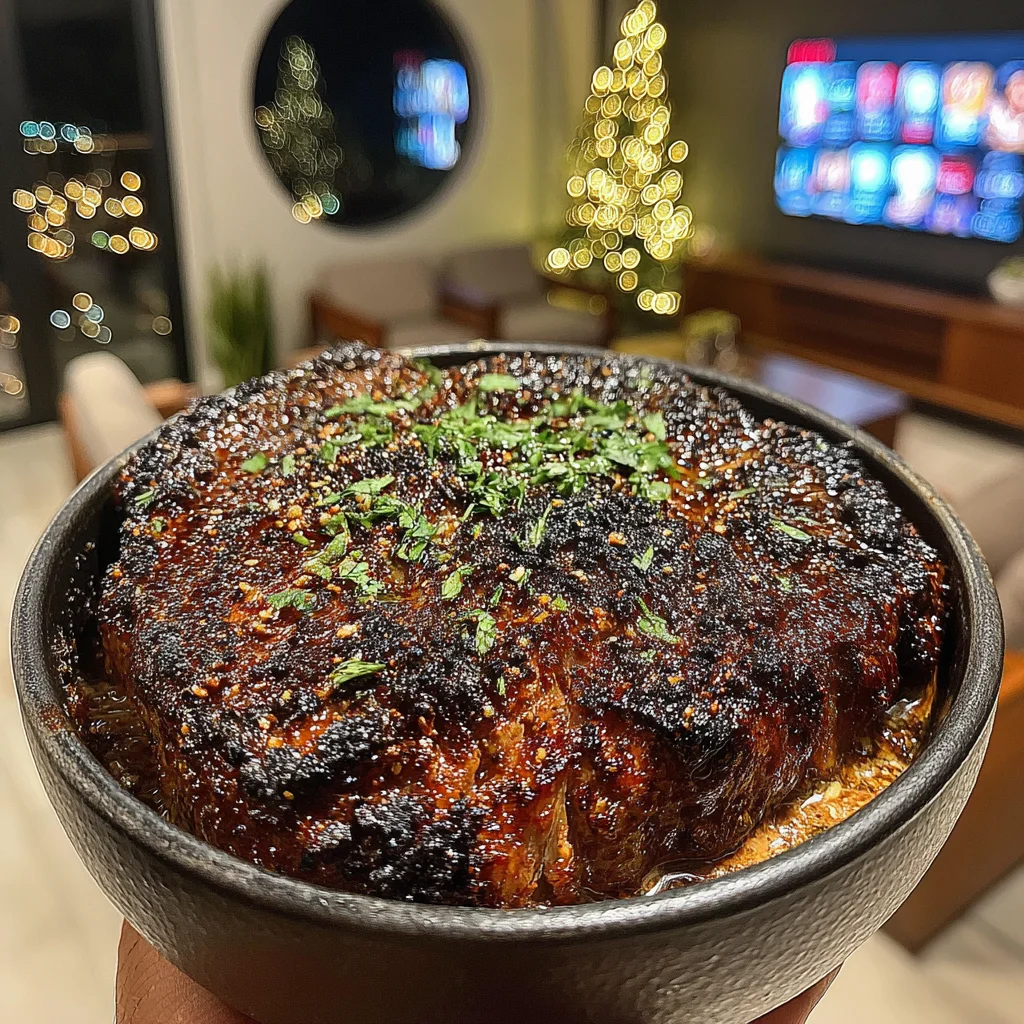 Charred Poblano and Lime-Crusted Ribeye with a Cilantro-Garlic Butter