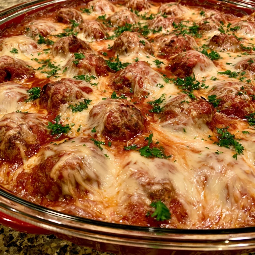 Cheesy Meatball and Mozzarella Skillet