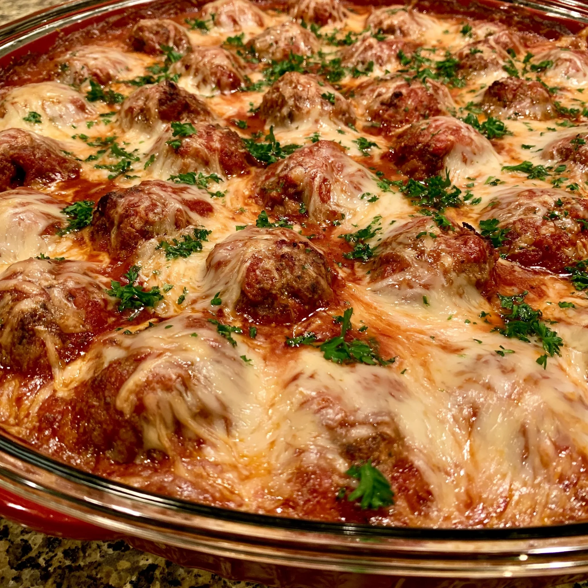 Cheesy Meatball and Mozzarella Skillet