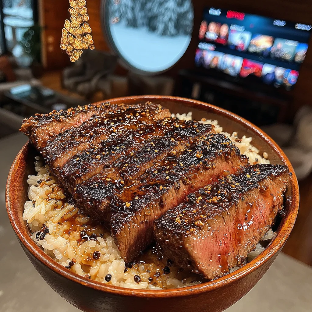 Ginger and Cracked White Pepper-Crusted Ribeye with a Toasted Sesame Miso Butter