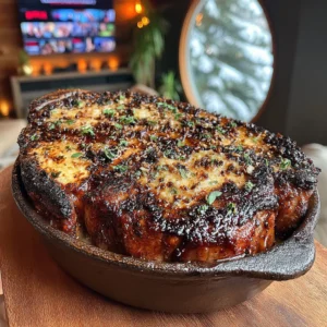 Smoked Garlic and Basil-Crusted Ribeye with a Roasted Tomato Compound Butter