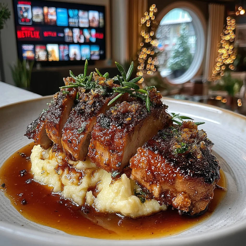 Crushed Pine Nut and Smoked Paprika-Crusted Pork Tenderloin with Whipped Charred Apple Butter