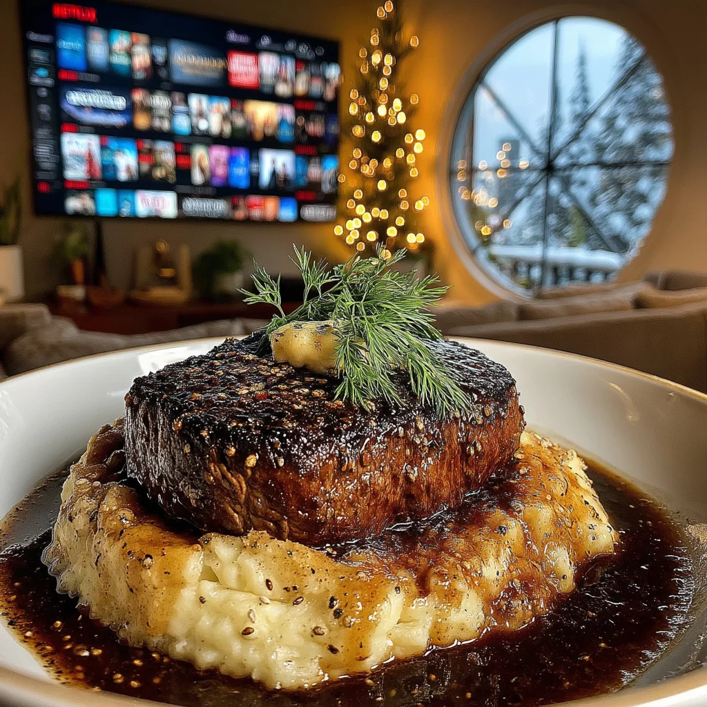 Toasted Sunflower Seed and Coriander-Crusted Filet Mignon with Smoked Bone Marrow Compound Butter