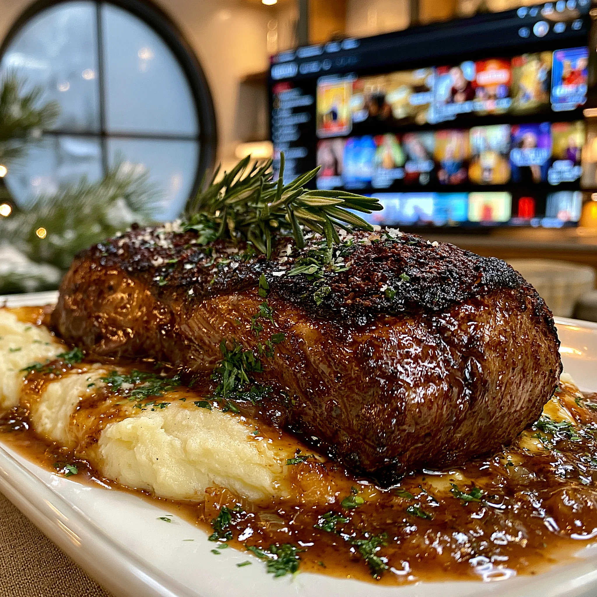 Smoked Paprika and Toasted Coriander-Crusted Beef Tenderloin with Black Garlic Compound Butter